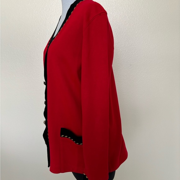 Preowned Cathy Daniels red button down cardigan Medium - Picture 8 of 13